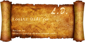Lositz Diána névjegykártya